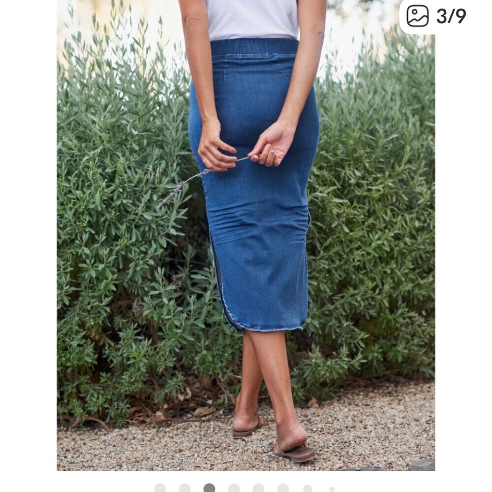 Frank & Eileen Donegal Unforgettable Skirt in Blue 1977 Wash Size 2 - Picture 8 of 9